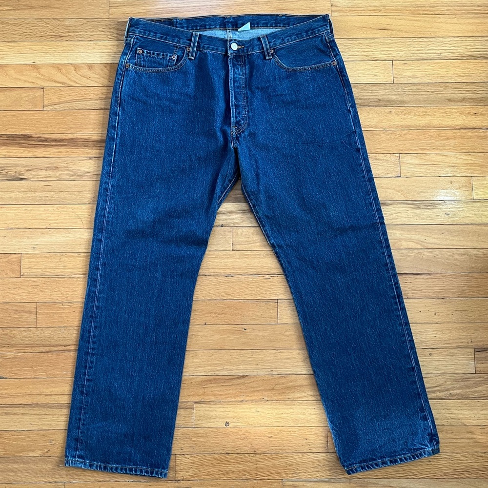 VTG Y2K Levi’s 501 Blue Wash Button Fly Batwing Cotton 90s Classic Western